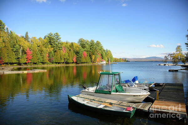 Maine Art Print featuring the photograph Rangeley Lake Boats by Alana Ranney