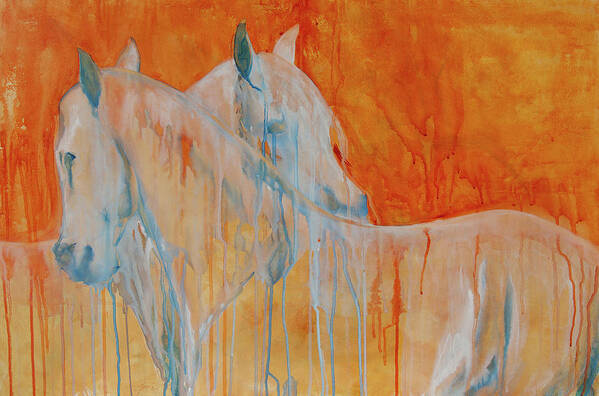 Horse Art Print featuring the painting Reciprocity by Jani Freimann