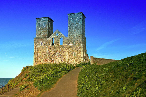 Heritage Art Print featuring the photograph Reculver Towers by Richard Denyer