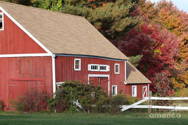 Red Barn Art Print featuring the photograph Red Barn by Jim Gillen