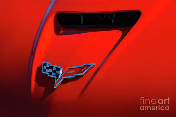 Corvette Art Print featuring the photograph Red C6 by Dennis Hedberg