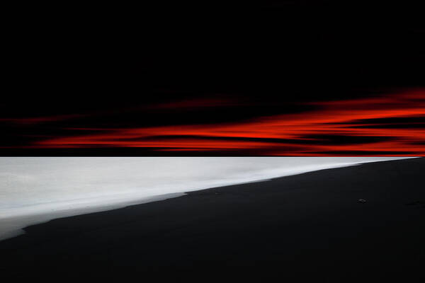 Sunset Art Print featuring the photograph Red Lines by Philippe Sainte-Laudy