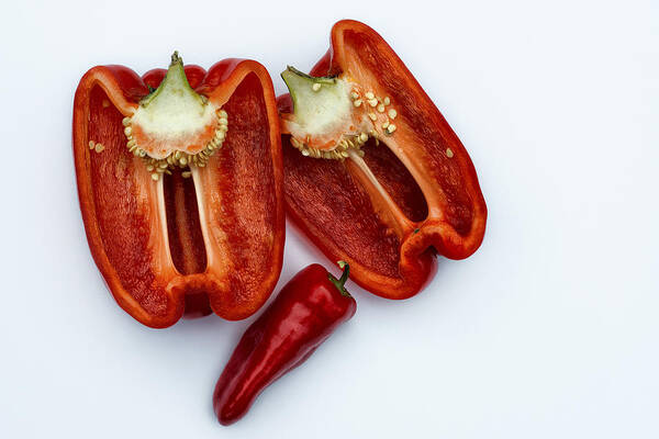 Still Life Art Print featuring the photograph Red Peppers by Dick Pratt