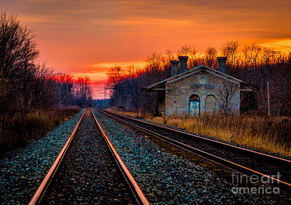 History Art Print featuring the photograph Red Rails by Roger Monahan