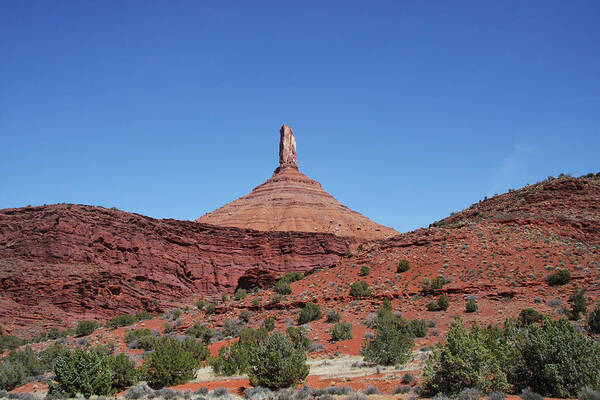 Red Rock Art Print featuring the photograph Red Rock Castle Vallet 2 by Mark Smith
