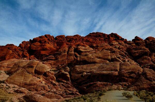 Mountains Art Print featuring the photograph Red Rock by Gwen Allen
