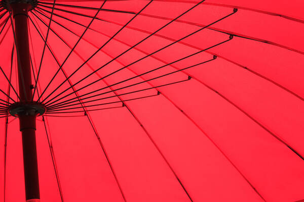 Red Art Print featuring the photograph Red Umbrella Abstract by Tony Grider