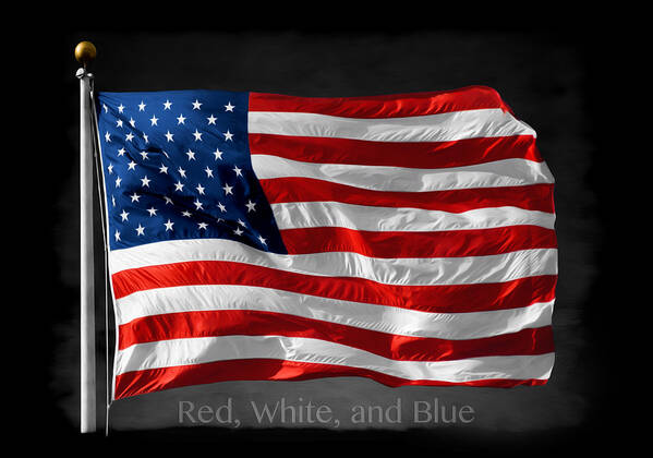 American Flag Art Art Print featuring the photograph Red White and Blue by Steven Michael