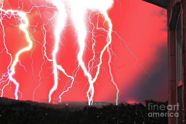 Michael Tidwell Photography Art Print featuring the photograph Lightning Apocalypse by Michael Tidwell