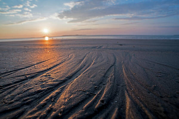 Revere Art Print featuring the photograph Revere Beach Sand Patterns Revere, MA by Toby McGuire