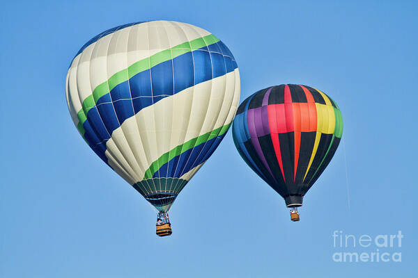 Hot Air Ballons Art Print featuring the photograph Rising High by Arthur Bohlmann