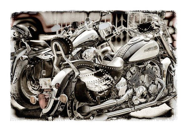 Yamaha Art Print featuring the photograph Rivals by Mal Bray