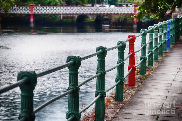 Abbey Quay Art Print featuring the photograph Riverside Walkway by George Oze