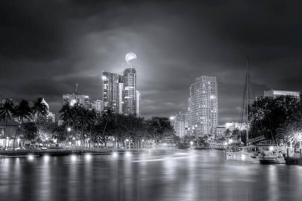 Fort Lauderdale Art Print featuring the photograph Riverwalk at Fort Lauderdale by Mark Andrew Thomas