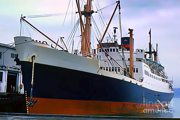 Cruise Ship Rms Newfoundland Art Print featuring the photograph RMS Newfoundland Ocean Liner in Halifax by Wernher Krutein