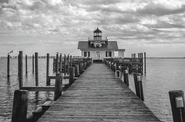 Roanoke Marshes Light Art Print featuring the photograph Roanoke Marshes Light by David Sutton