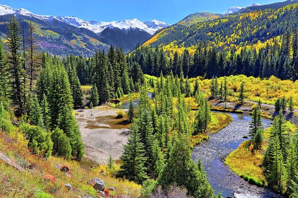 Colorado Art Print featuring the photograph Rockies and Aspens - Colorful Colorado - Telluride by Jason Politte