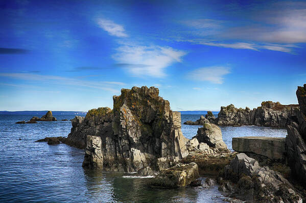 Rocks Art Print featuring the photograph Rocks, Water and Sky by Tatiana Travelways