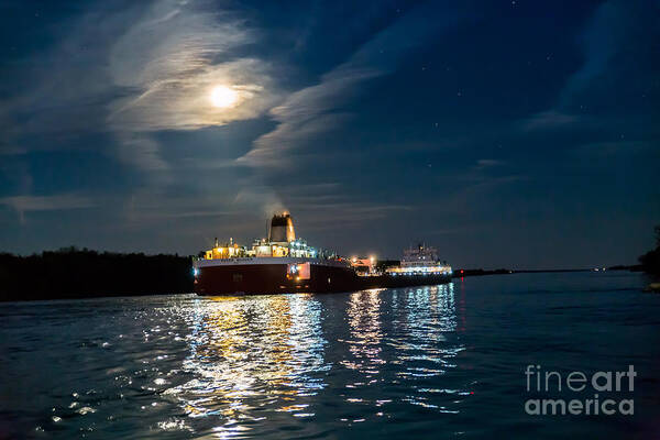 Roger Blough Art Print featuring the photograph Roger Blough In The Moonlight 9296 by Norris Seward