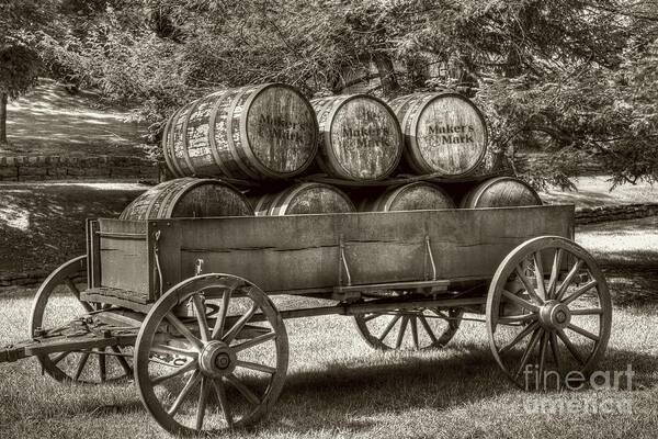 Scenes From Far And Near Art Print featuring the photograph Roll Out The Barrels Sepia Tone by Mel Steinhauer