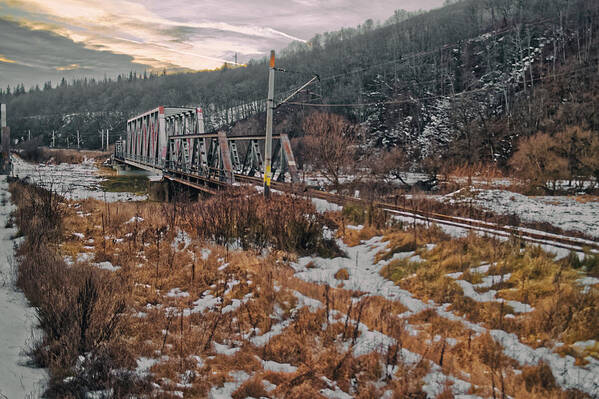 Rail Art Print featuring the photograph Romania Rail Bridge by Adam Rainoff