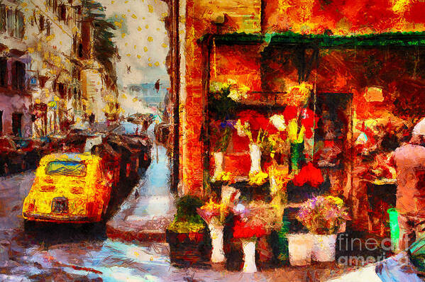 Rome Colors Art Print featuring the photograph Rome Street Colors by Stefano Senise
