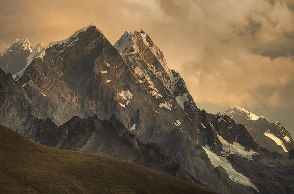 00498195 Art Print featuring the photograph Rondoy Peak 5870m At Sunset by Colin Monteath