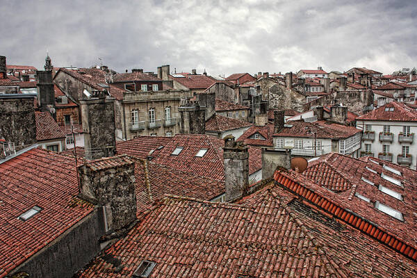 Design Art Print featuring the photograph Roofs over Santiago by Angel Jesus De la Fuente