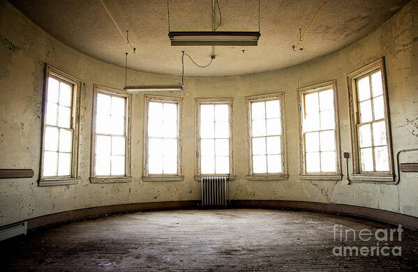 Traverse City State Hospital Art Print featuring the photograph Round Room by Randall Cogle