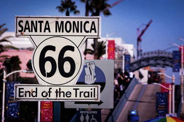 America Art Print featuring the photograph Route 66 End of Trail by Andy Konieczny