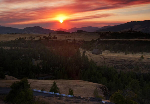 Rowena Art Print featuring the photograph Rowena Sunset by Jon Ares