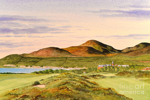 Royal County Down Golf Course Art Print featuring the painting Royal County Down Golf Course by Bill Holkham