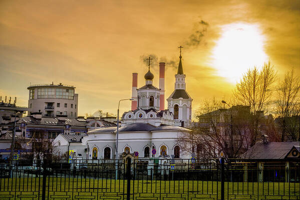 Feast Of The Cross Art Print featuring the photograph Russian Ortodox Church in Moscow, Russia by Alexey Stiop