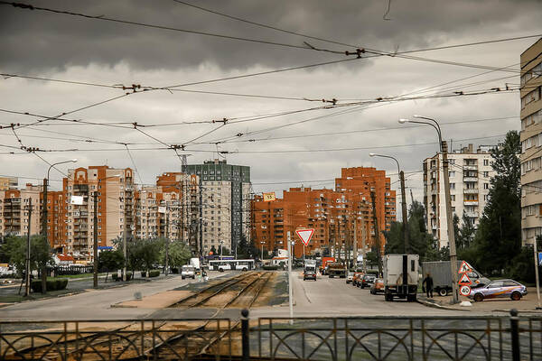 Russia Art Print featuring the photograph Russian Urban Life by KG Thienemann