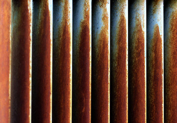Minimal Art Print featuring the photograph Rusted Blinds of a Water Cooler by Prakash Ghai