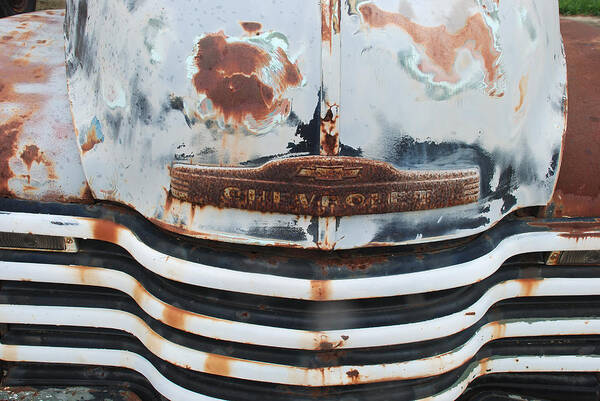 Little Bit Late To Catch The Sunrise. Art Print featuring the photograph RUSTY CHEVROLET No. 8216 by Janice Adomeit