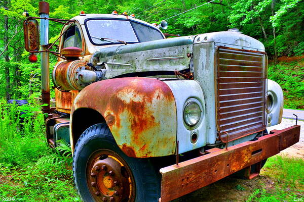 Rusty Old Truck Art Print featuring the photograph Rusty Old Truck by Lisa Wooten