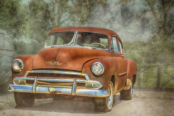 Classic Chevy Art Print featuring the mixed media Rusty by Pamela Williams