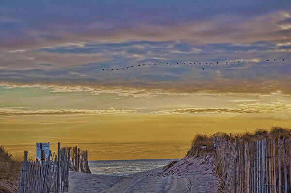 Beach Art Print featuring the photograph Sagg Main Beach In Winter by Cathy Kovarik