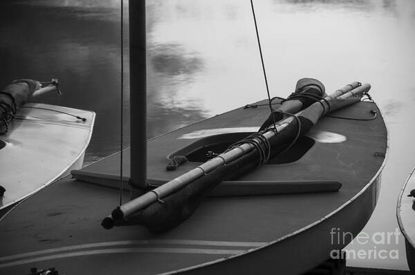 Black And White Art Print featuring the photograph Sailboat Training Vessel by Debra Fedchin