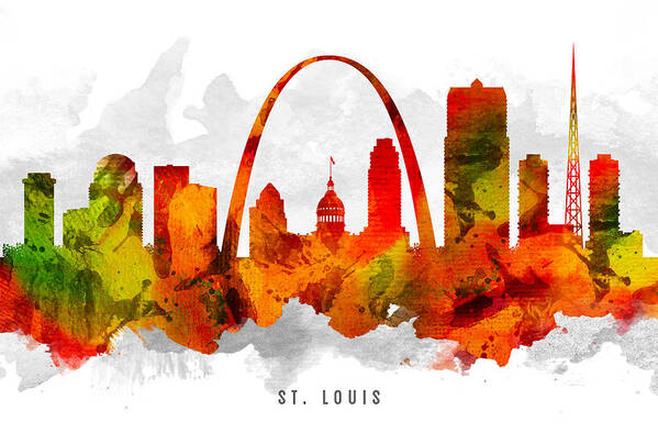 St Louis Missouri Cityscape 15 Reproduction Art Print A4 A3 A2 A1 