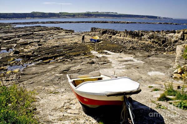 Coast Art Print featuring the photograph Saint Mary's island in low tide. by Elena Perelman