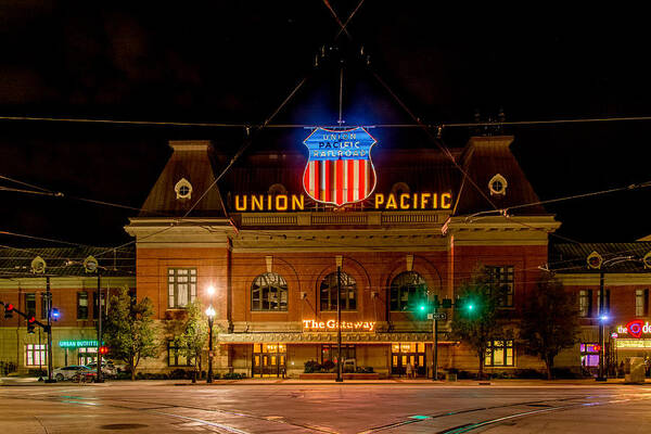 City Art Print featuring the photograph Salt Lake City Union Pacific Depot by Paul LeSage
