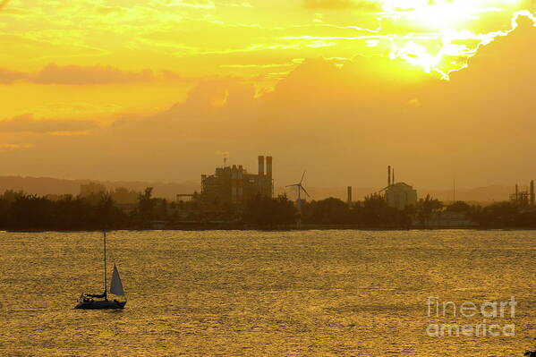 San Juan Art Print featuring the photograph San Juan Harbor Sunset by Alice Terrill