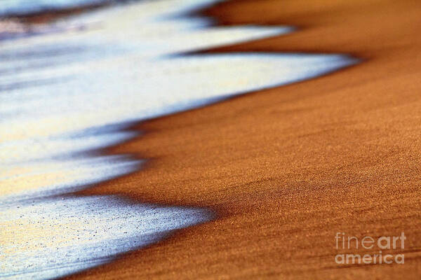 Water Art Print featuring the photograph Sand and waves by Tony Cordoza