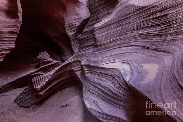 Antelope Canyon Art Print featuring the photograph Sandstone Lines by Ben Adkison