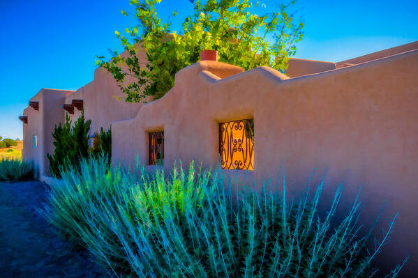 Adobe Art Print featuring the photograph Santa Fe Adobe by Ken Stanback