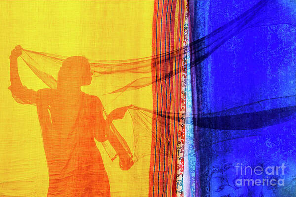 Indian Girl Art Print featuring the photograph Sari Girl by Tim Gainey