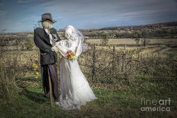 Missouri Art Print featuring the photograph Scarecrow Wedding by Lynn Sprowl