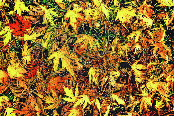 Autumn Art Print featuring the photograph Scattered Autumn Leaves by Anna Louise